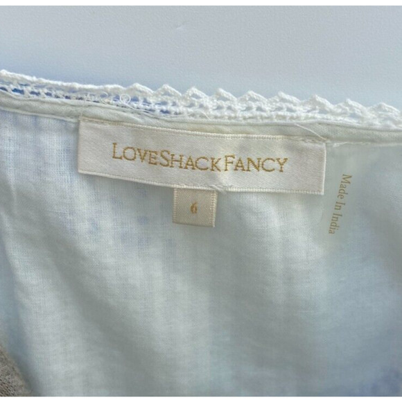 LoveShackFancy Reggie dress in morning mist sz 6 - Picture 13 of 14